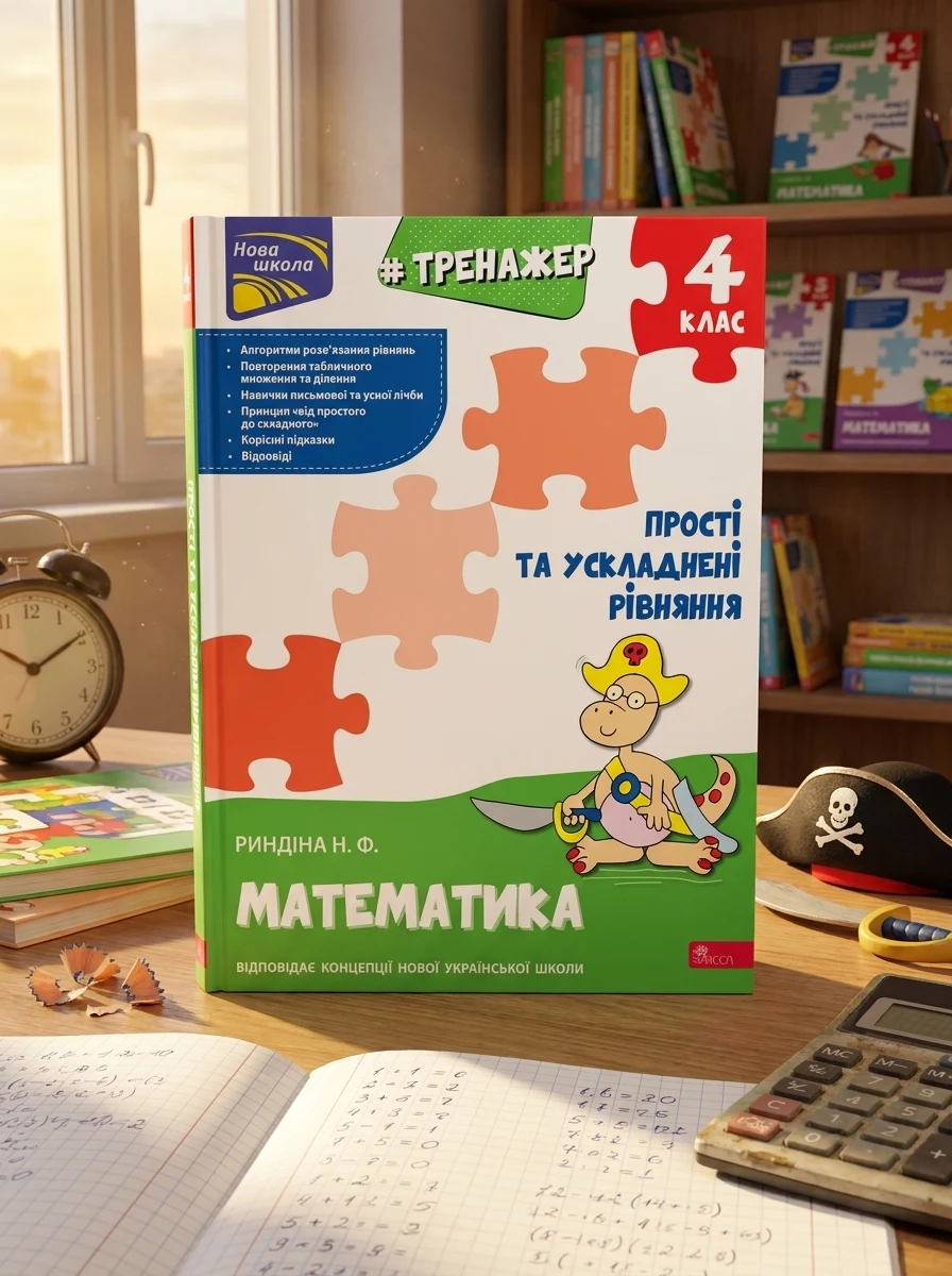 Тренажер з математики. Прості та ускладнені рівняння. 4 клас — Дитяча література