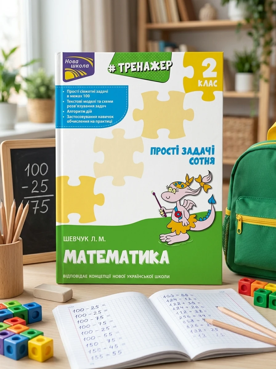 Тренажер з математики. Прості задачі. Сотня — фото 2