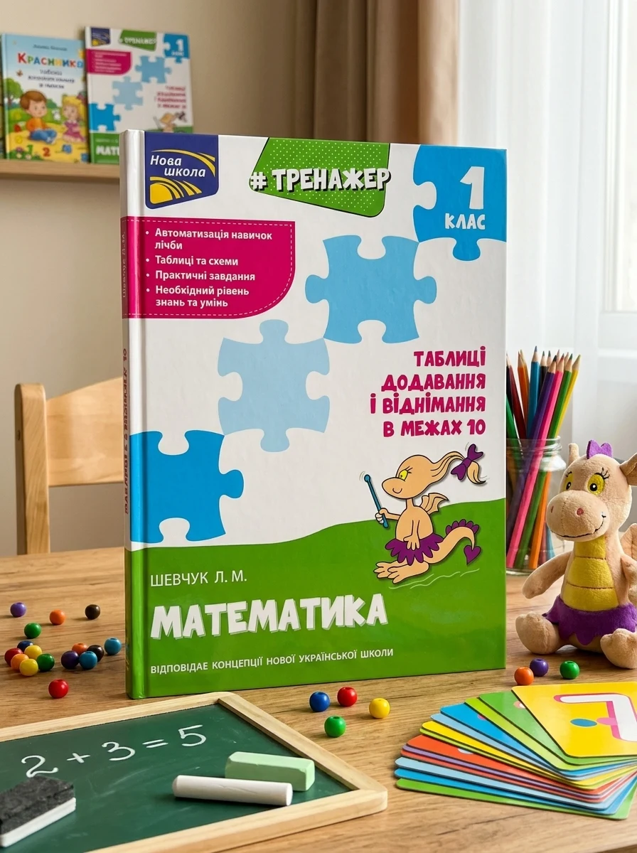 Тренажер з математики. Таблиці додавання і віднімання у межах 10 — фото 2
