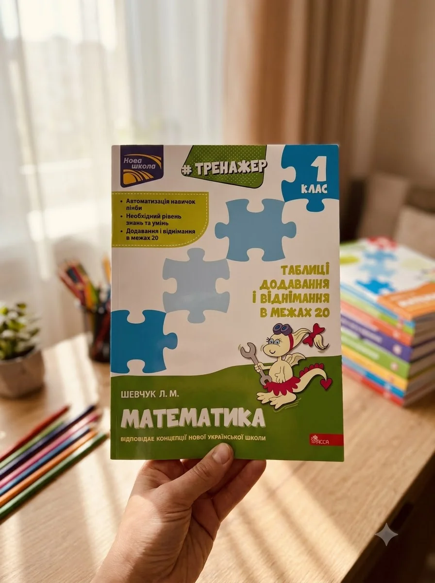 Тренажер з математики. Таблиці додавання і віднімання в межах 20 — Дитяча література