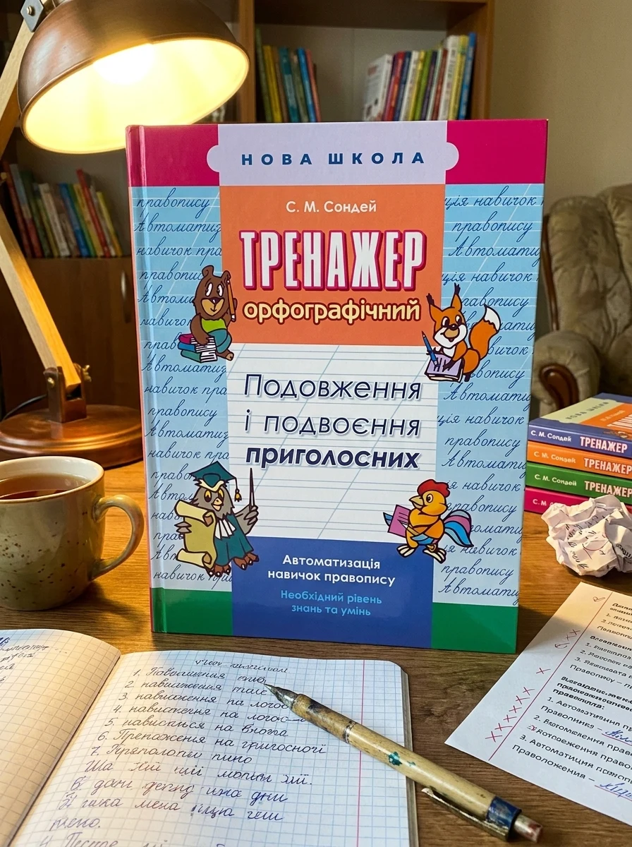 Тренажер з української мови. Подовження і подвоєння приголосних