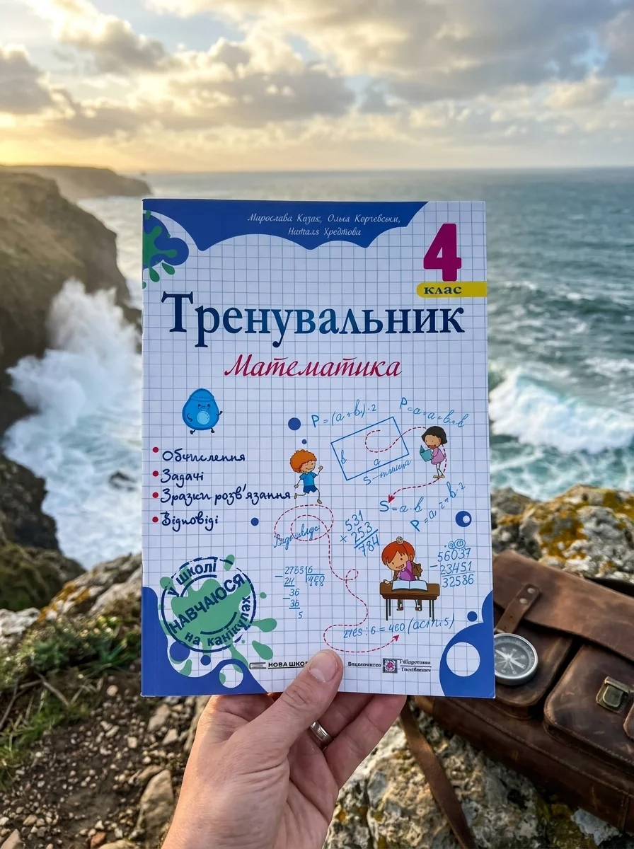 Тренувальник. Математика. 4 клас — Мирослава Козак, обкладинка