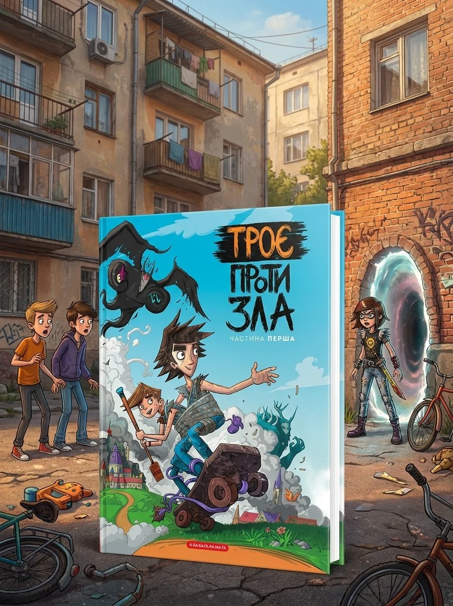 Троє проти зла. Комплект із 4-х частин. Комікси. Ярослав Світ, Тарас Ярмусь (українською мовою), обкладинка