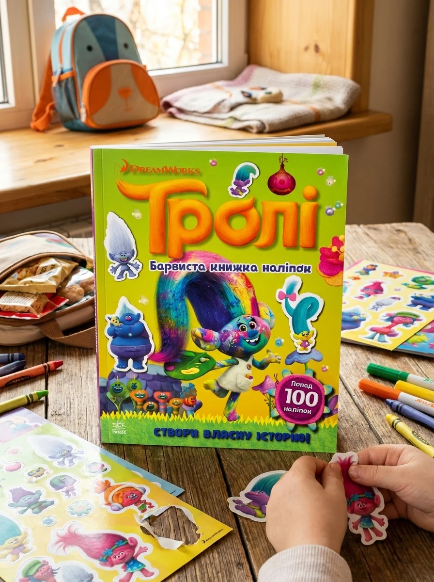 Тролі. Барвиста книжка наліпок, — Дитяча література