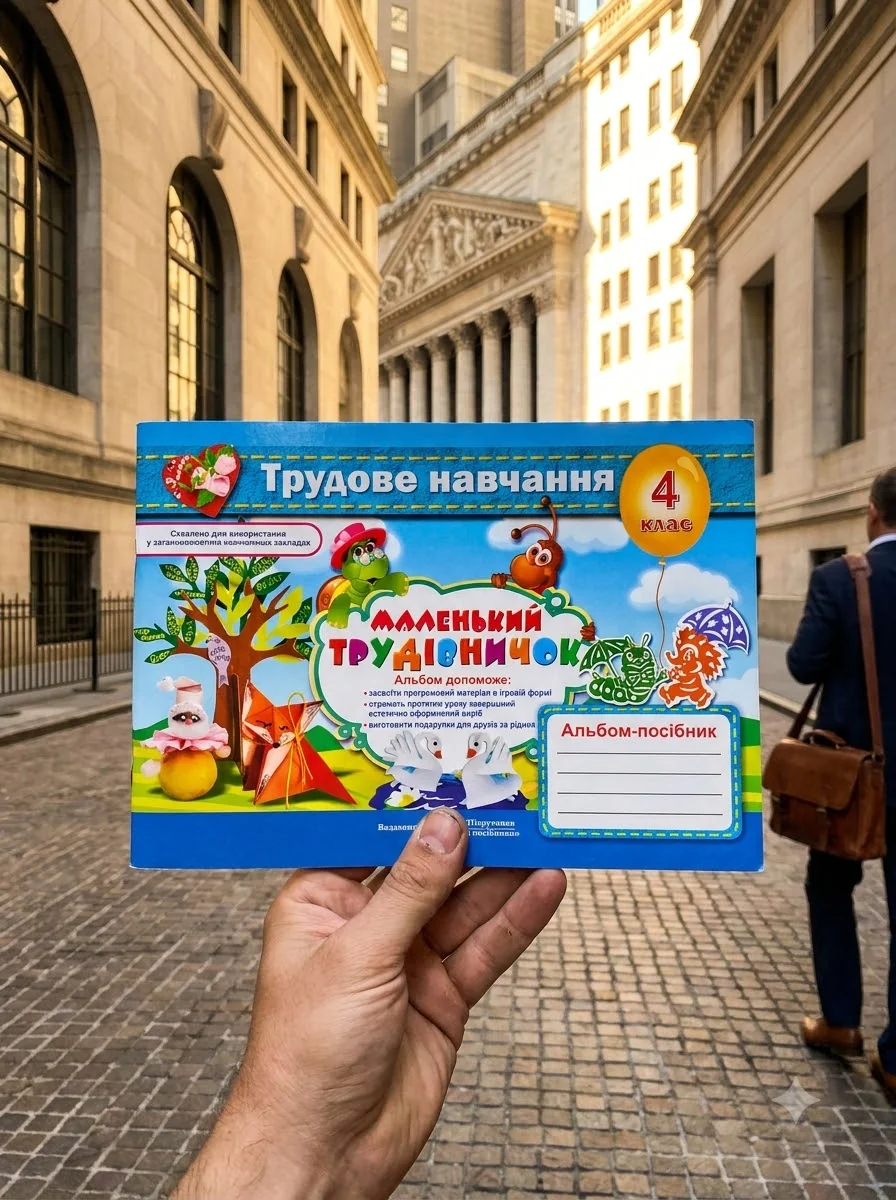 Трудове навчання. Альбом-посібник для 4 класу Маленький трудівничок, обкладинка