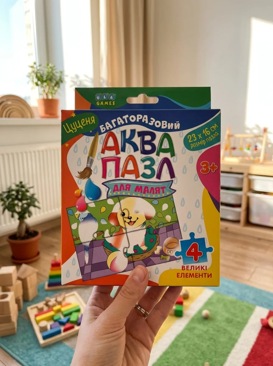 Цуценя. Багаторазовий аквапазл для малят — Розвивальні книги