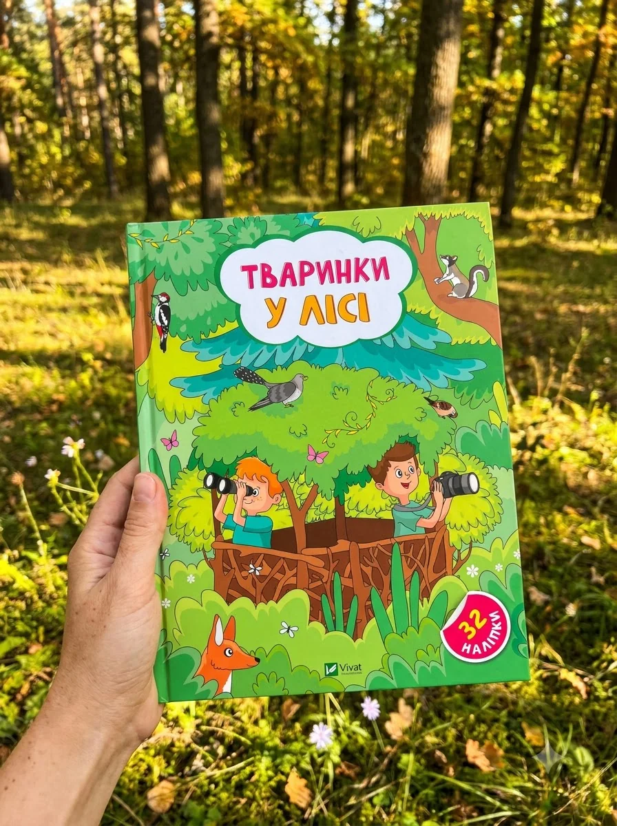 Тваринки у лісі — Книги з наліпками