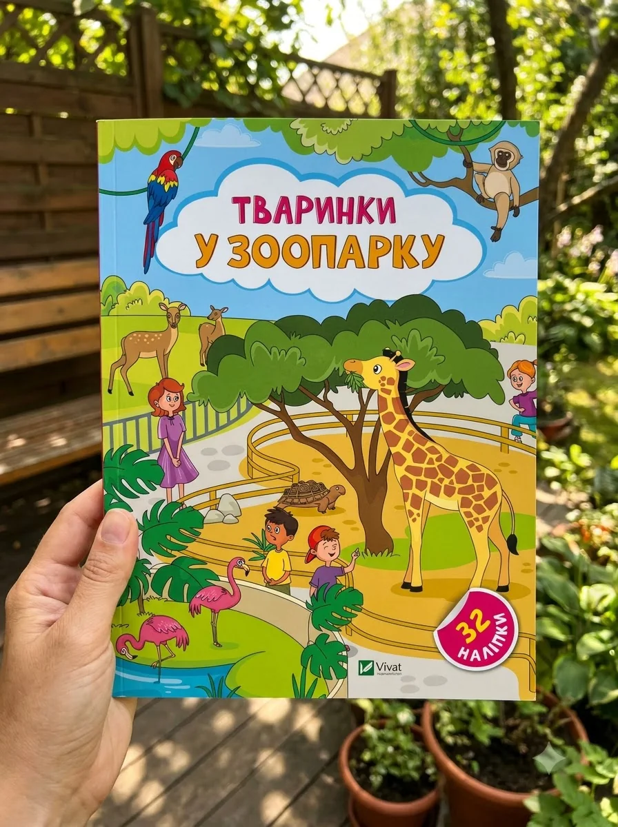 Тваринки у зоопарку — Книги з наліпками