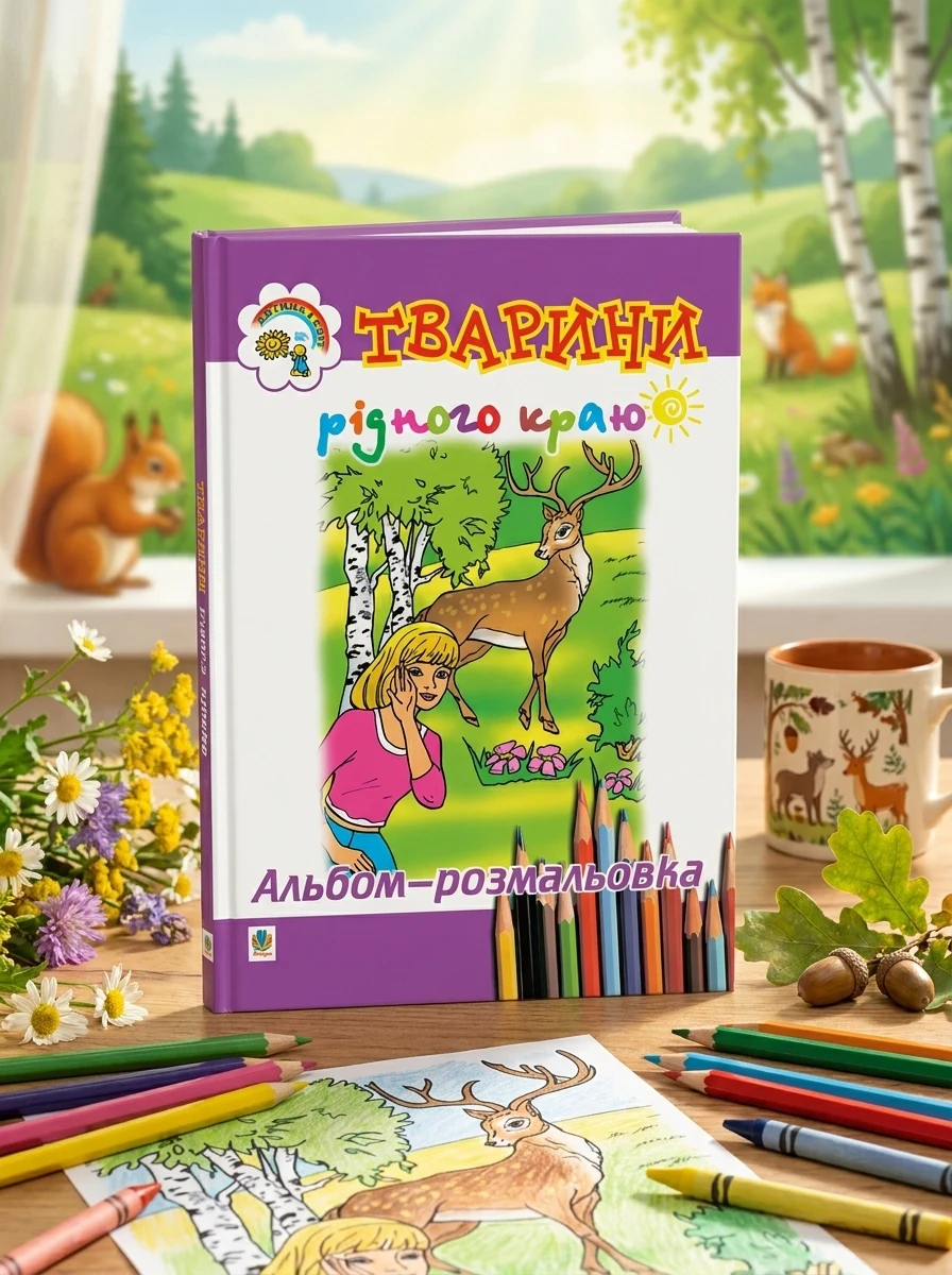 Тварини рідного краю. Альбом-розмальовка — Дитяча література