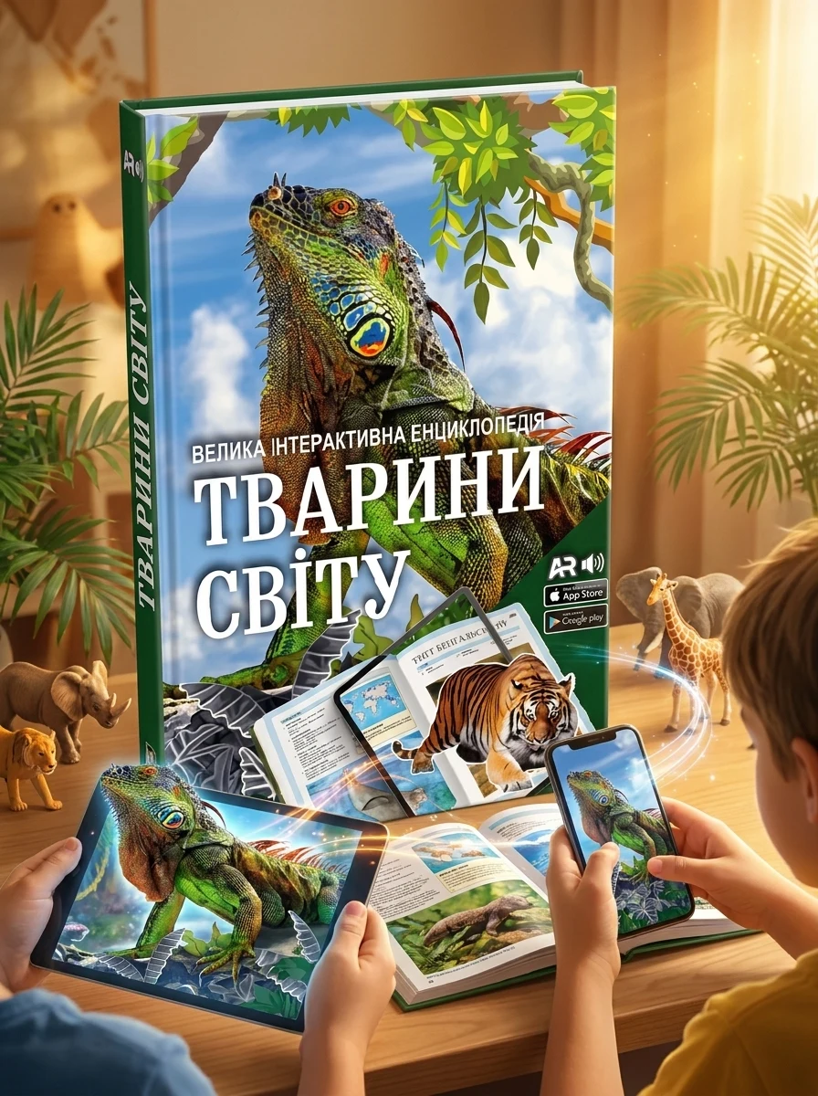 Тварини світу. Велика інтерактивна енциклопедія з доповненою реальністю — Дитяча література