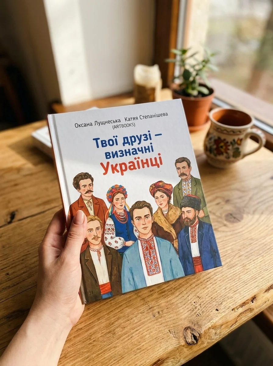 Твої друзі — визначні українці. Листівки-розмальовки — Оксана Лущевська, обкладинка