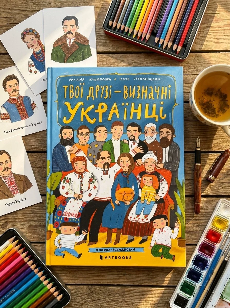 Твої друзі — визначні українці. Листівки-розмальовки — Оксана Лущевська, фото 2