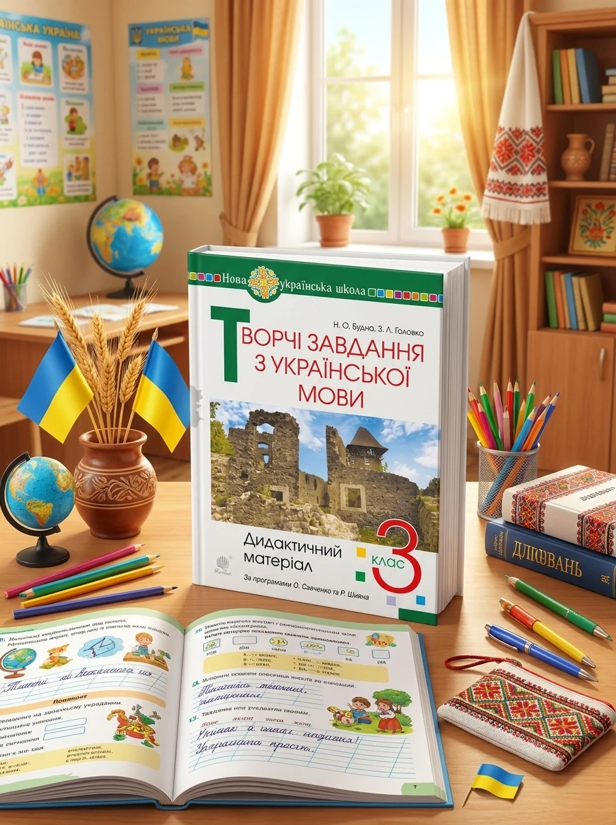 Творчі завдання з української мови. Дидактичний матеріал. 3 клас — Зоя Головко, обкладинка