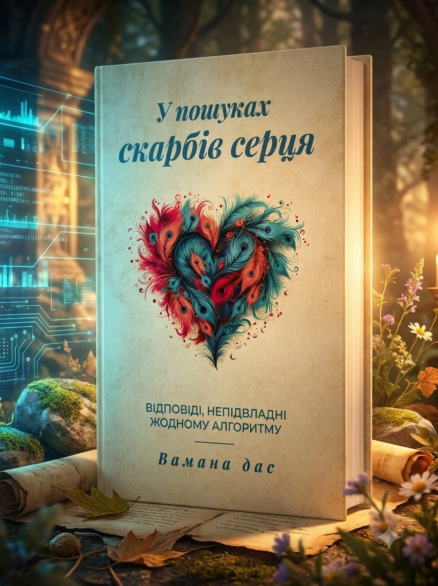У пошуках скарбів серця. Відповіді, непідвладні жодному алгоритму — Вамана дас, обкладинка