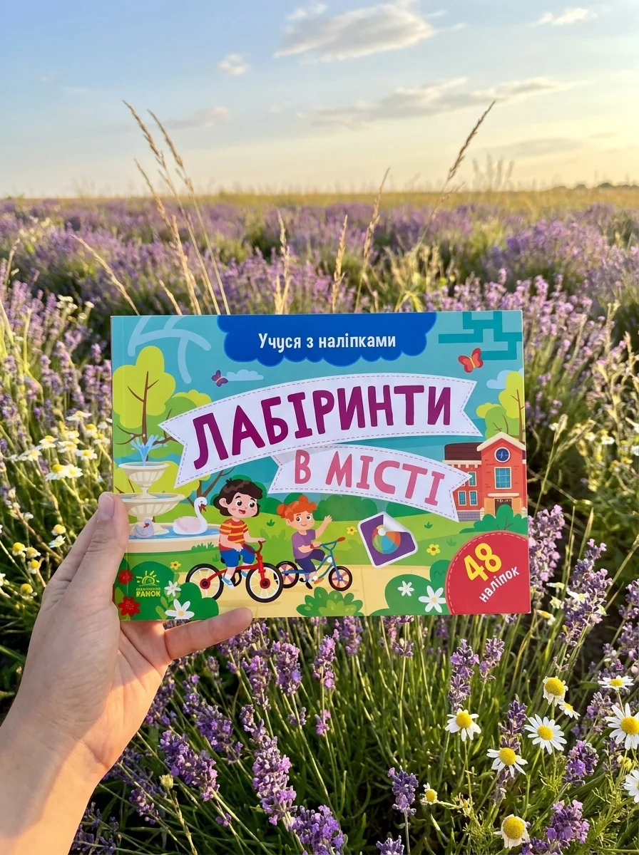 Учуся з наліпками. Лабіринти в місті — Дитяча література