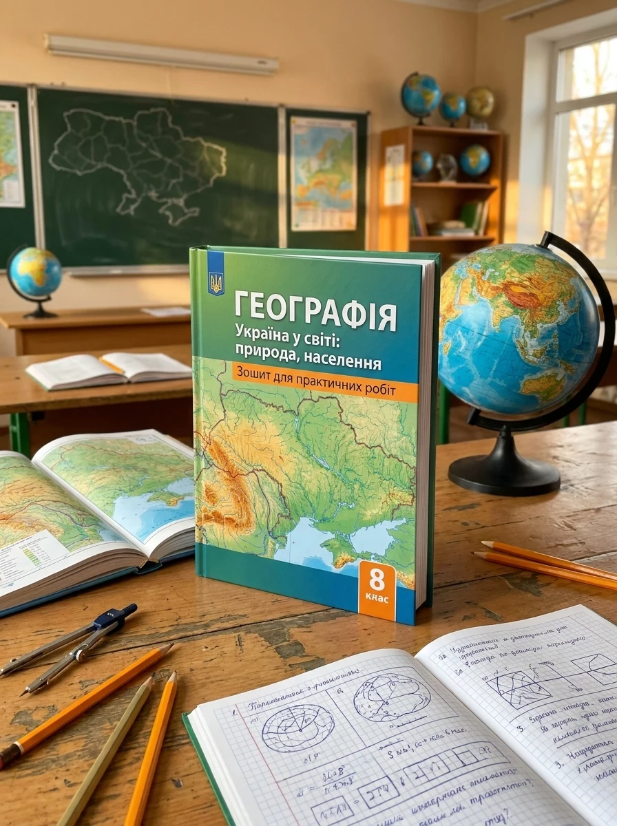 Україна у світі: природа, населення. Практикум. 8 клас (до модельної програми Кобернік та ін.)