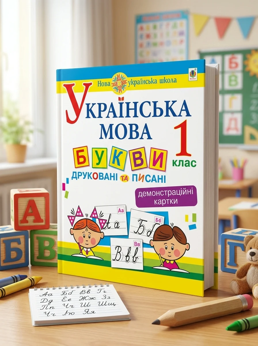 Українська мова. 1 клас. Букви друковані та писані. Демонстраційні картки — Вивчення мов