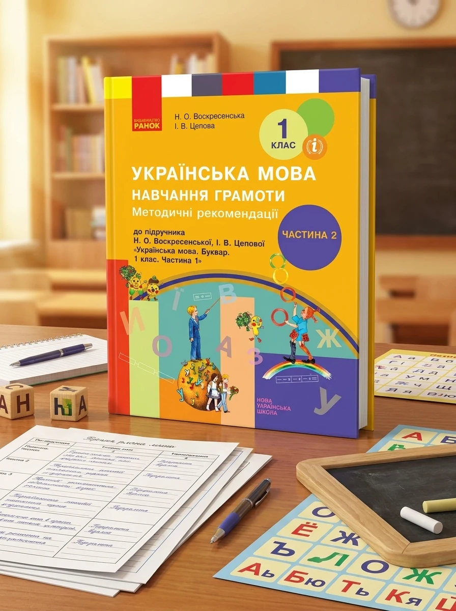 Українська мова. 1 клас. Навчання грамоти. Методичні рекомендації. Частина 2 до букваря Воскресенської, Цепової — Вивчення мов