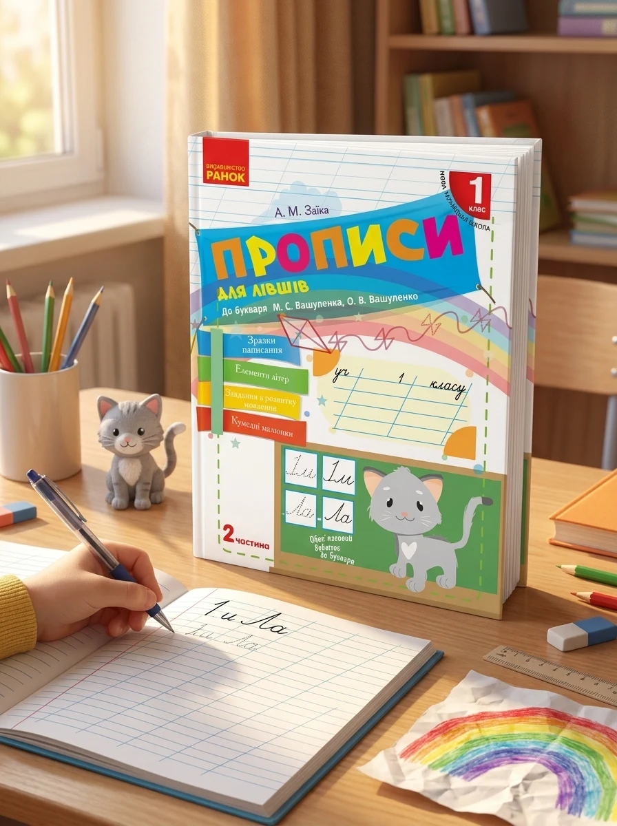 Українська мова. 1 клас. Прописи для лівшів до букваря М. С. Вашуленка, О. В. Вашуленко. Частина 2 — Вивчення мов