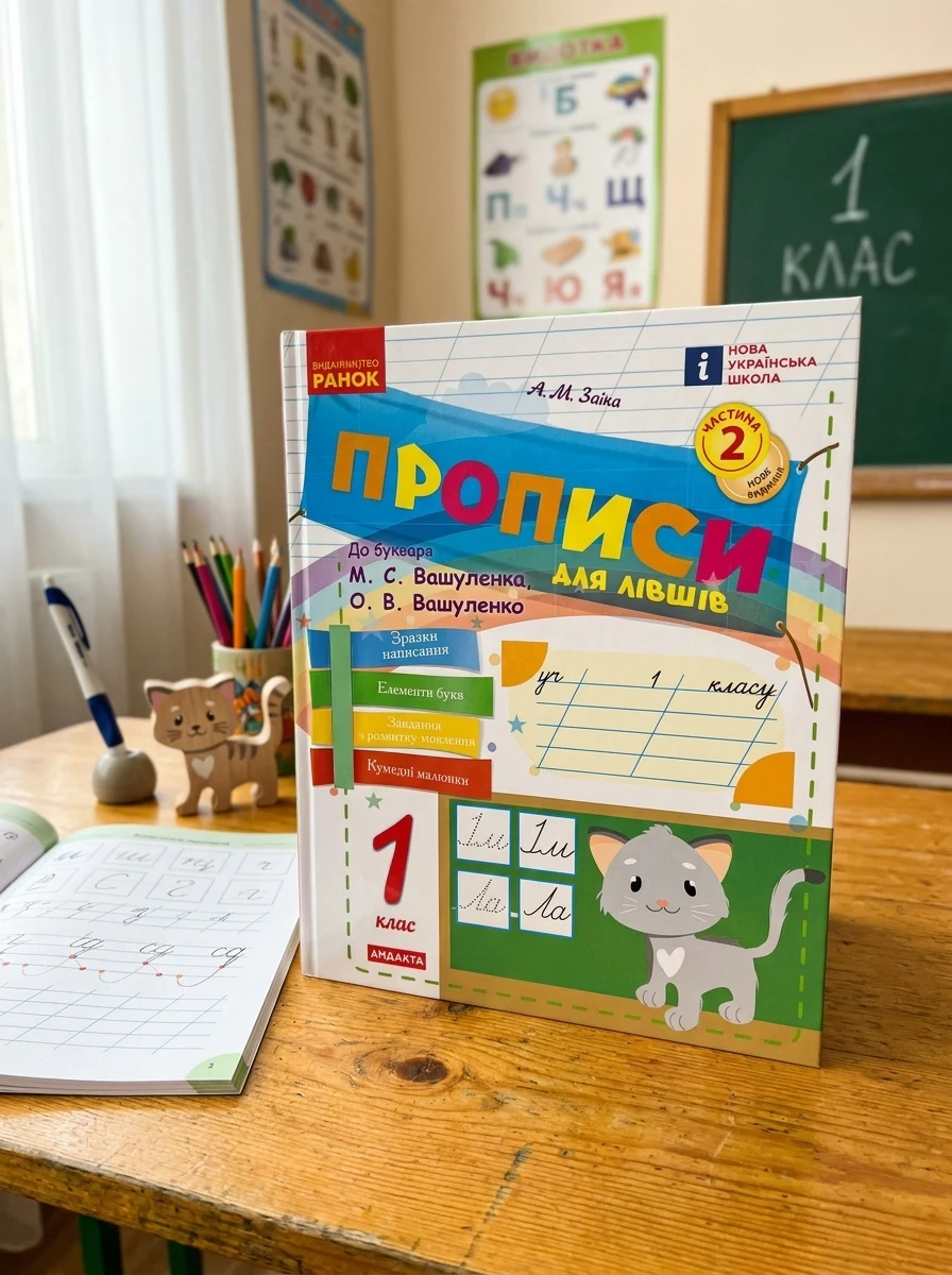 Українська мова. 1 клас. Прописи для лівшів до букваря М. С. Вашуленка, О. В. Вашуленко. У 2-частинах. Частина 2 — Вивчення мов