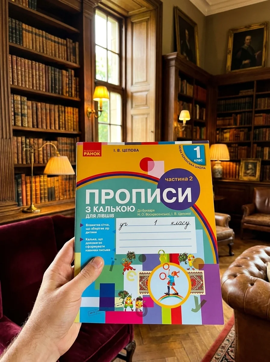 Українська мова. 1 клас. Прописи з калькою для лівшів до букваря Воскресенської, Цепової. Частина 2 — Вивчення мов