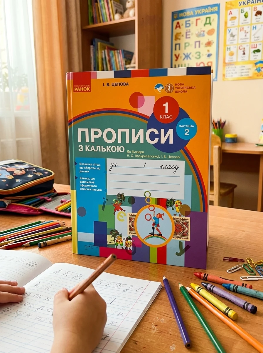 Українська мова. 1 клас. Прописи з калькою до букваря Воскресенської, Цепової. Частина 2 — Вивчення мов