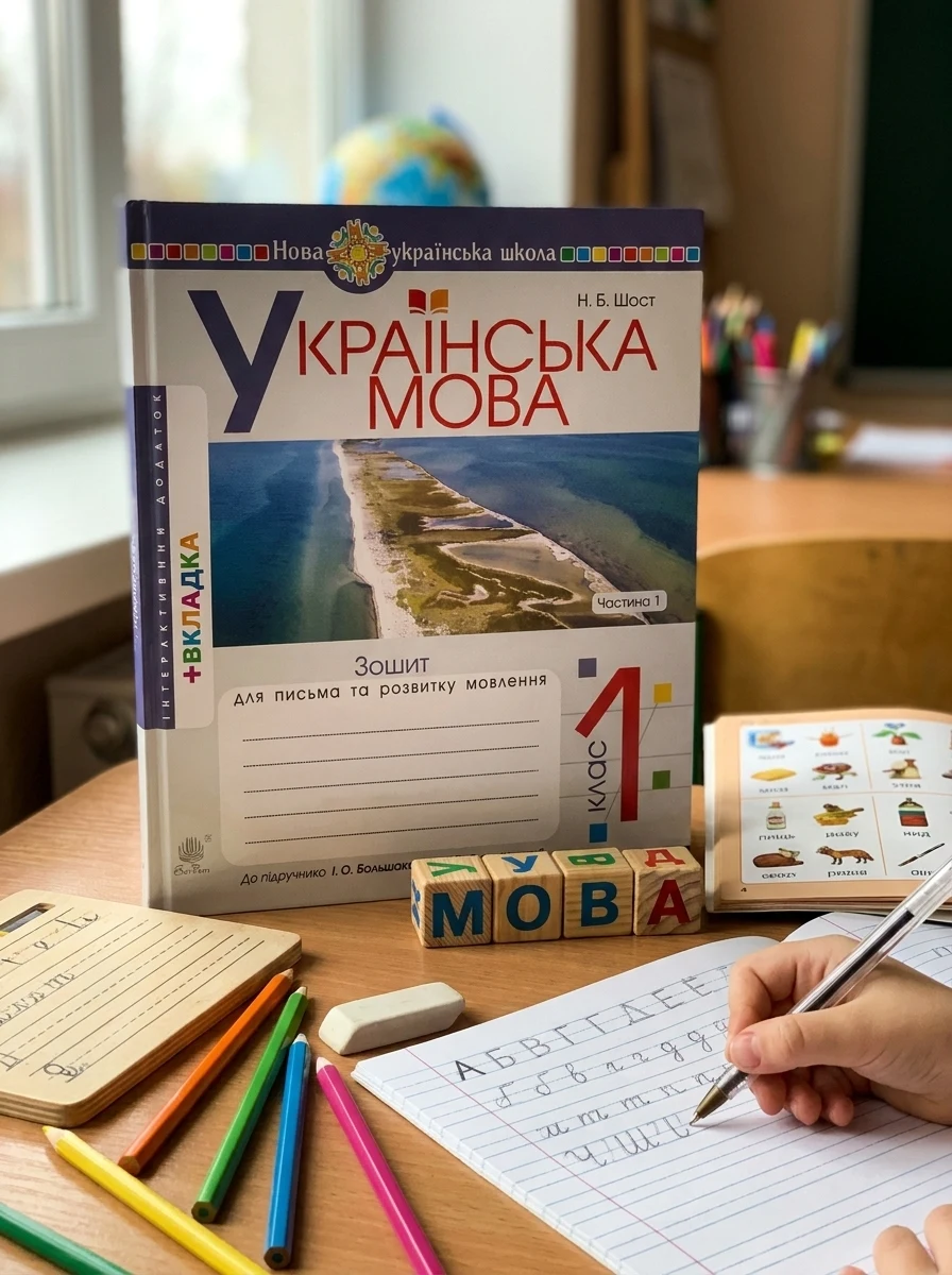 Українська мова. 1 клас. Зошит для письма та розвитку мовлення. Частина 1