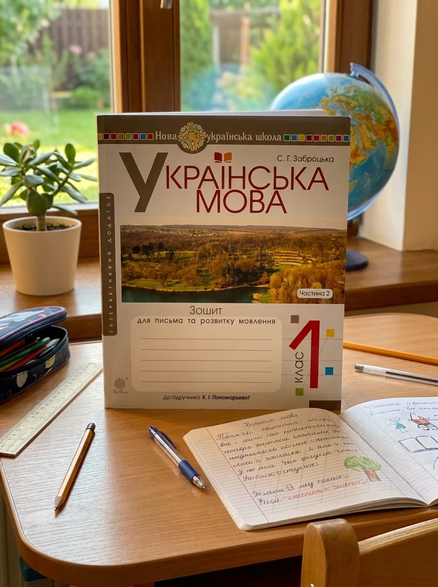 Українська мова. 1 клас. Зошит для письма та розвитку мовлення. Частина 2 — Вивчення мов
