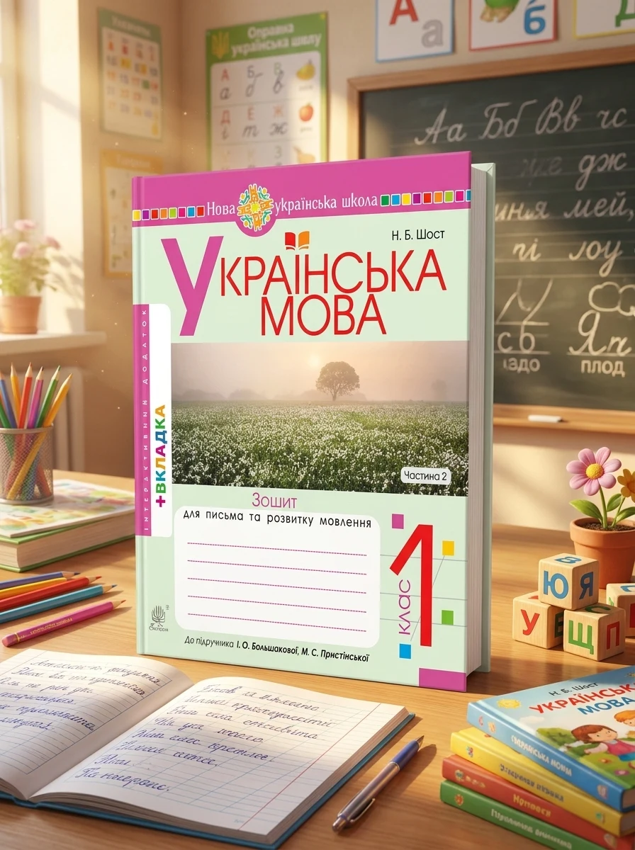 Українська мова. 1 клас. Зошит з письма та розвитку зв'язного мовлення. Частина 2 — Вивчення мов