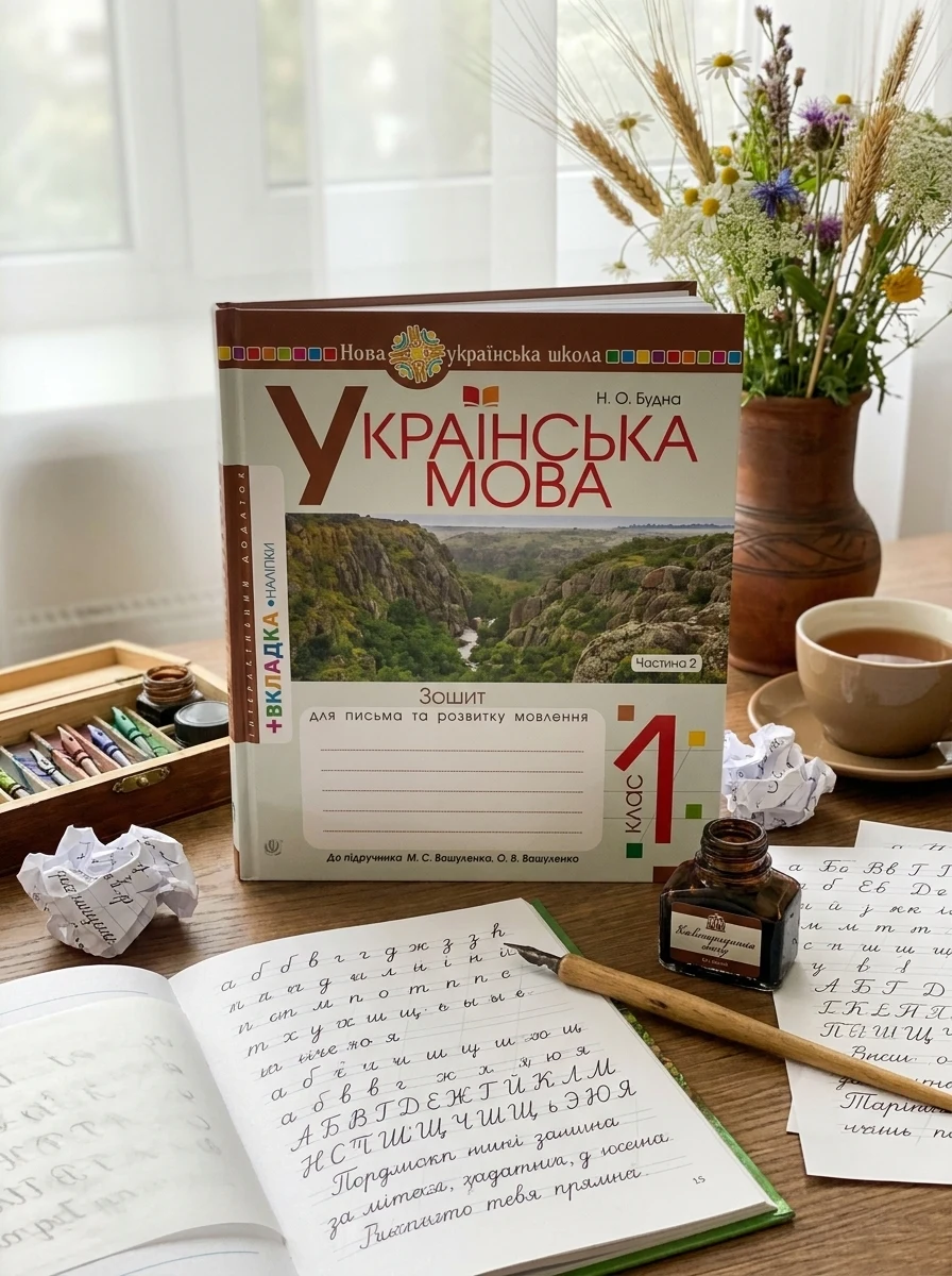 Українська мова. 1 клас. Зошит з письма та розвитку зв'язного мовлення. Пропис. Частина 2 (до "Букваря. 1 клас" автори Вашуленко М. С., Вашуленко О. В.)