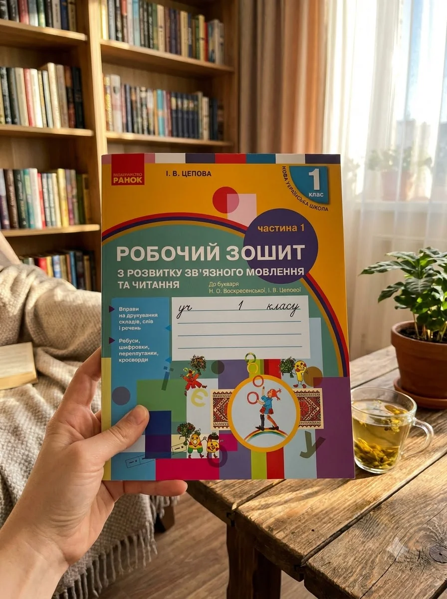 Українська мова. 1 клас. Зошит з розвитку зв’язного мовлення та читання. До букваря Н. О. Воскресенської, І. В. Цепової. Частина 1 — Вивчення мов