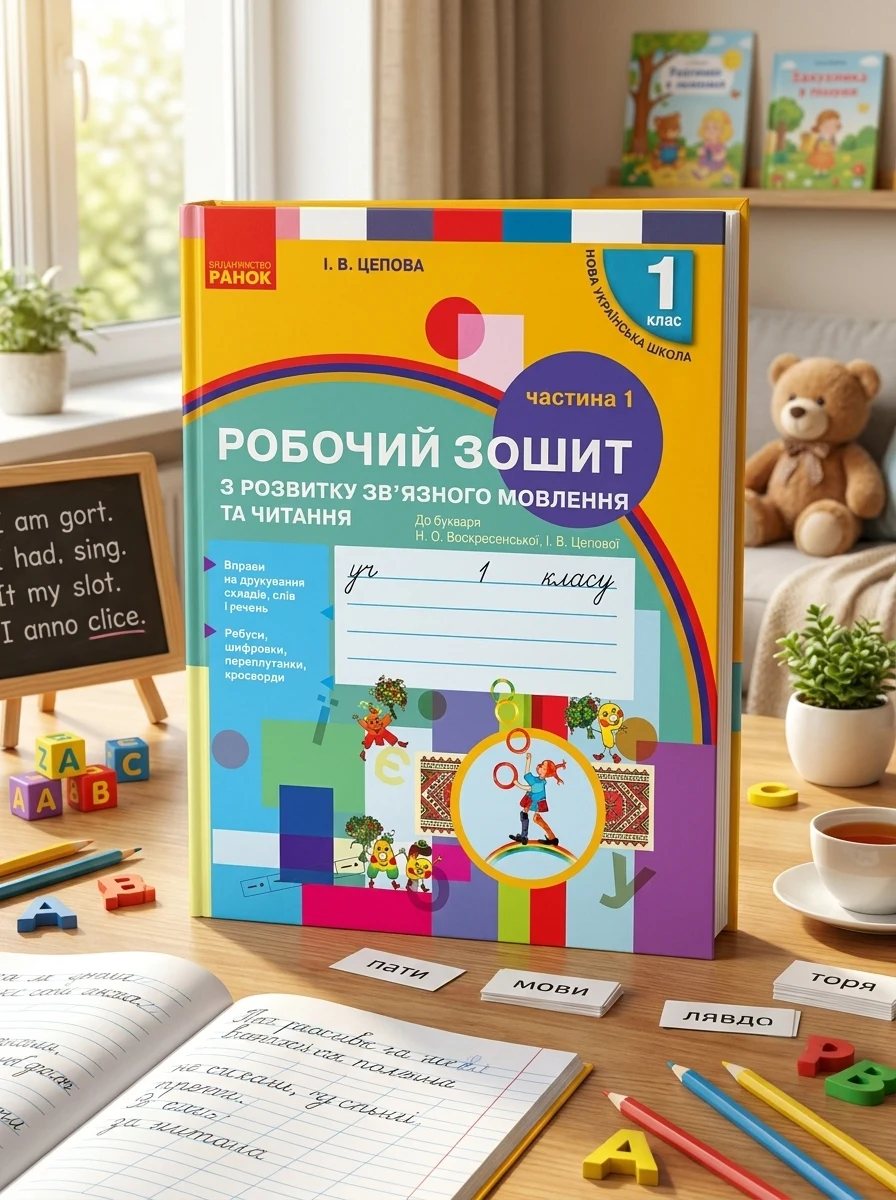 Українська мова. 1 клас. Зошит з розвитку зв’язного мовлення та читання. До букваря Н. О. Воскресенської, І. В. Цепової. Частина 1 — фото 2