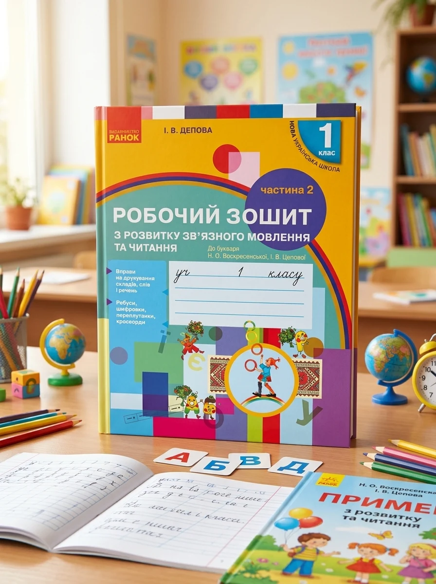 Українська мова. 1 клас. Зошит з розвитку зв’язного мовлення та читання. До букваря Н. О. Воскресенської, І. В. Цепової. Частина 2 — фото 2