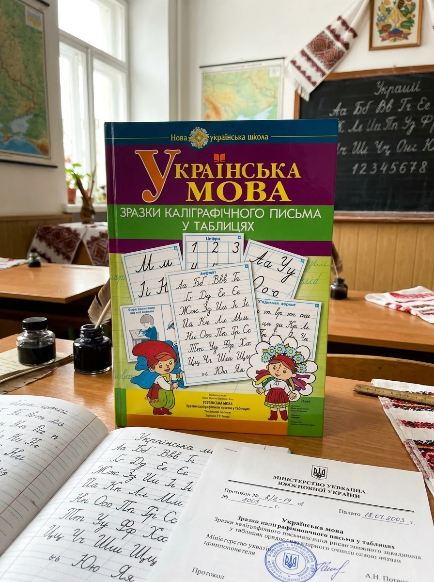 Українська мова. 1 клас. Зразки каліграфічного письма у таблицях — Навчальні посібники