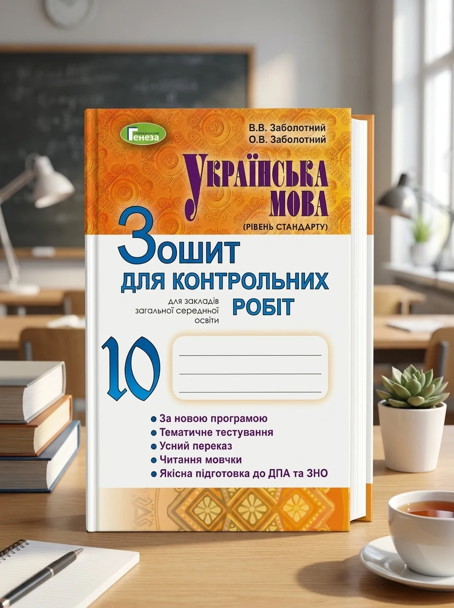 Українська мова 10 клас. Зошит для контрольних робіт. Рівень стандарту — Вивчення мов