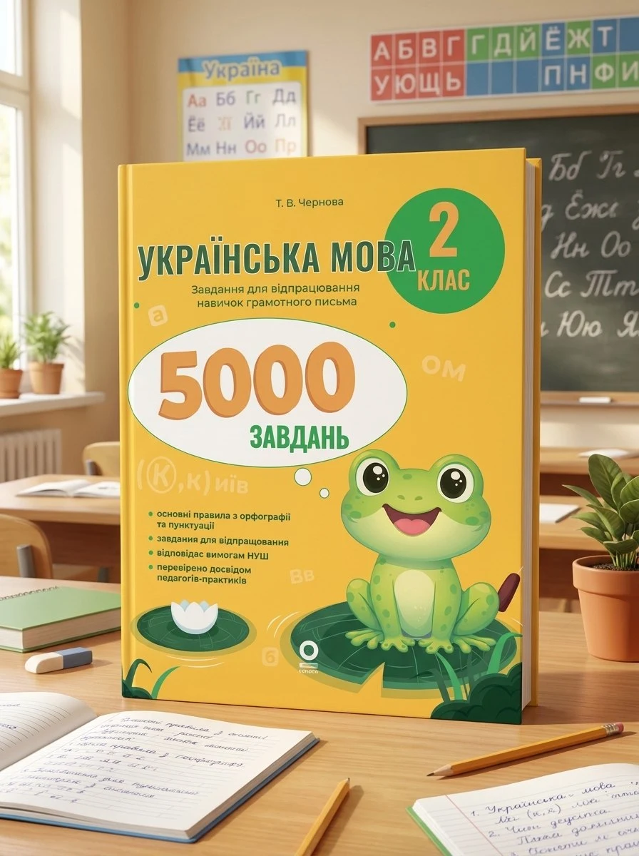 Українська мова. 2 клас. 5000 завдань. — Тетяна Чернова, обкладинка