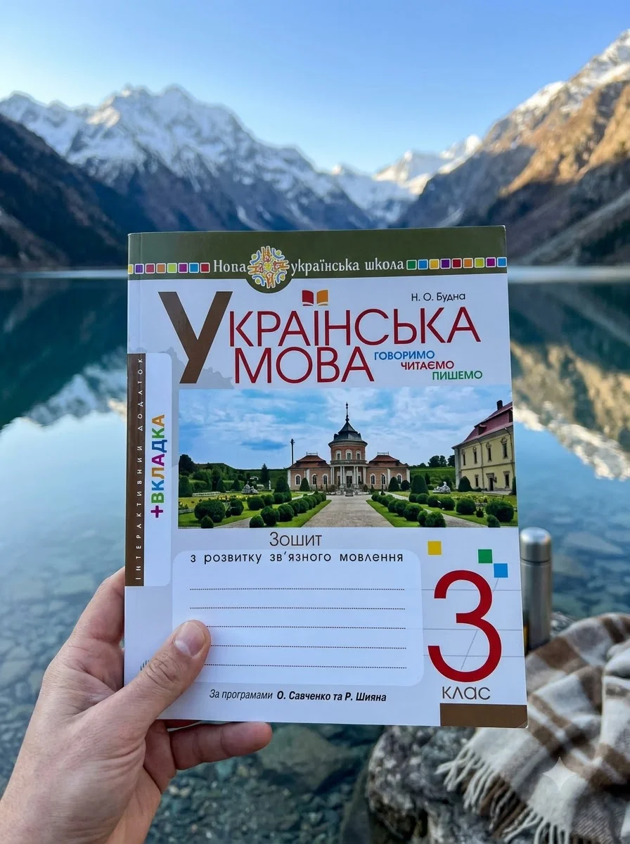 Українська мова. 3 клас. Говоримо, читаємо, пишемо. Зошит з розвитку зв’язного мовлення — Наталя Будна, обкладинка
