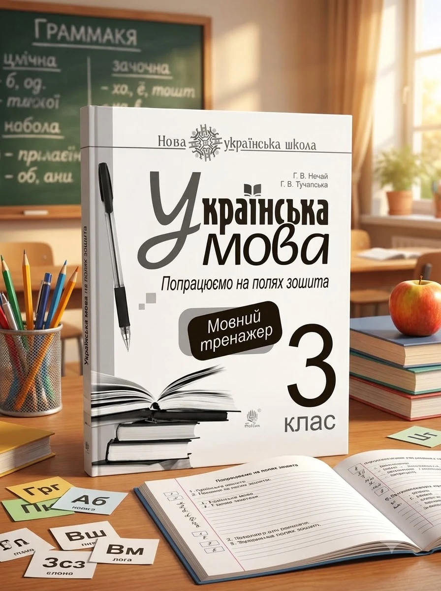Українська мова. 3 клас. Попрацюємо на полях зошита. Мовний тренажер