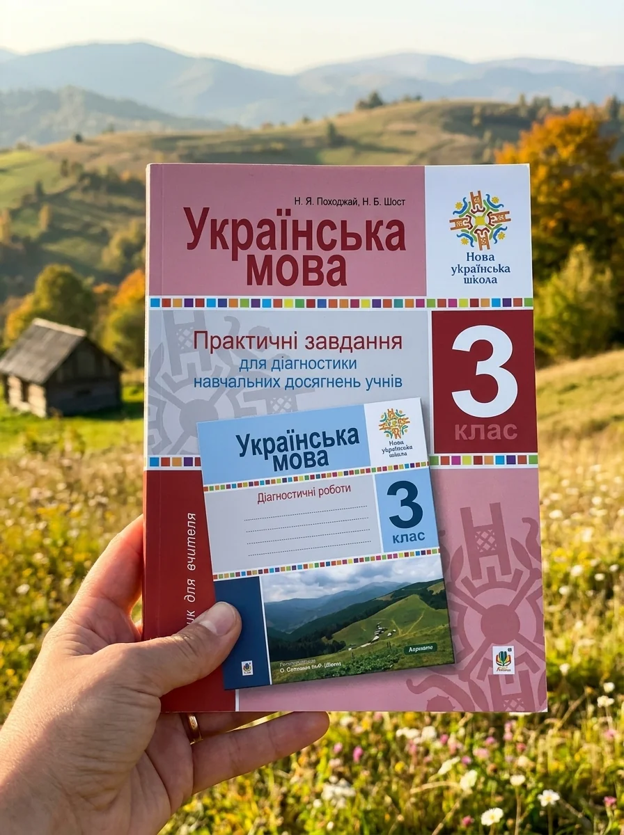 Українська мова. 3 клас. Практичні завдання для діагностики навчальних досягнень учнів. Посібник для вчителя — Наталія Шост, обкладинка