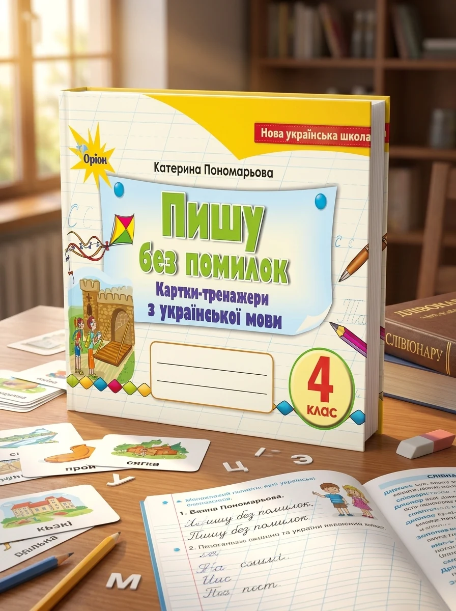 Українська мова 4 клас. Картки-тренажери "Пишу без помилок" — Вивчення мов