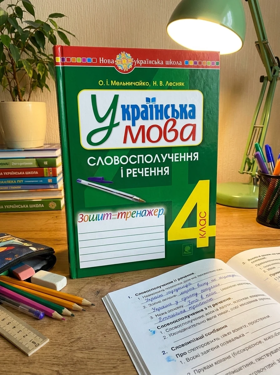 Українська мова. 4 клас. Словосполучення і речення. Зошит-тренажер — Вивчення мов