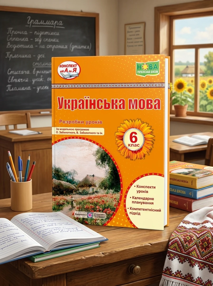 Українська мова 6 клас. Розробки уроків (за програмою Заболотного О.) — Навчальна література
