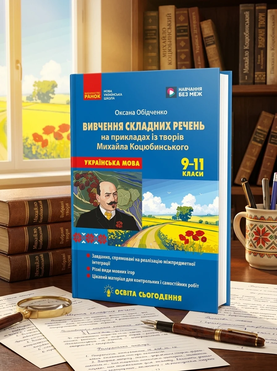 Українська мова. 9-11 класи. Вивчення складних речень на прикладах із творів Михайла Коцюбинського — Вивчення мов