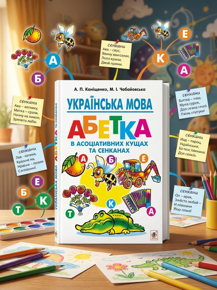Українська мова. Абетка в асоціативних кущах та сенканах — Вивчення мов