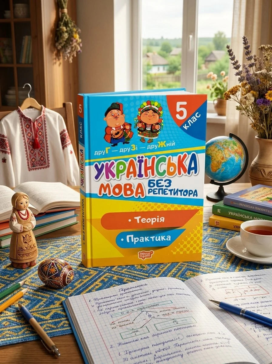Українська мова без репетитора. 5 клас — Наталя Денисенкова, обкладинка