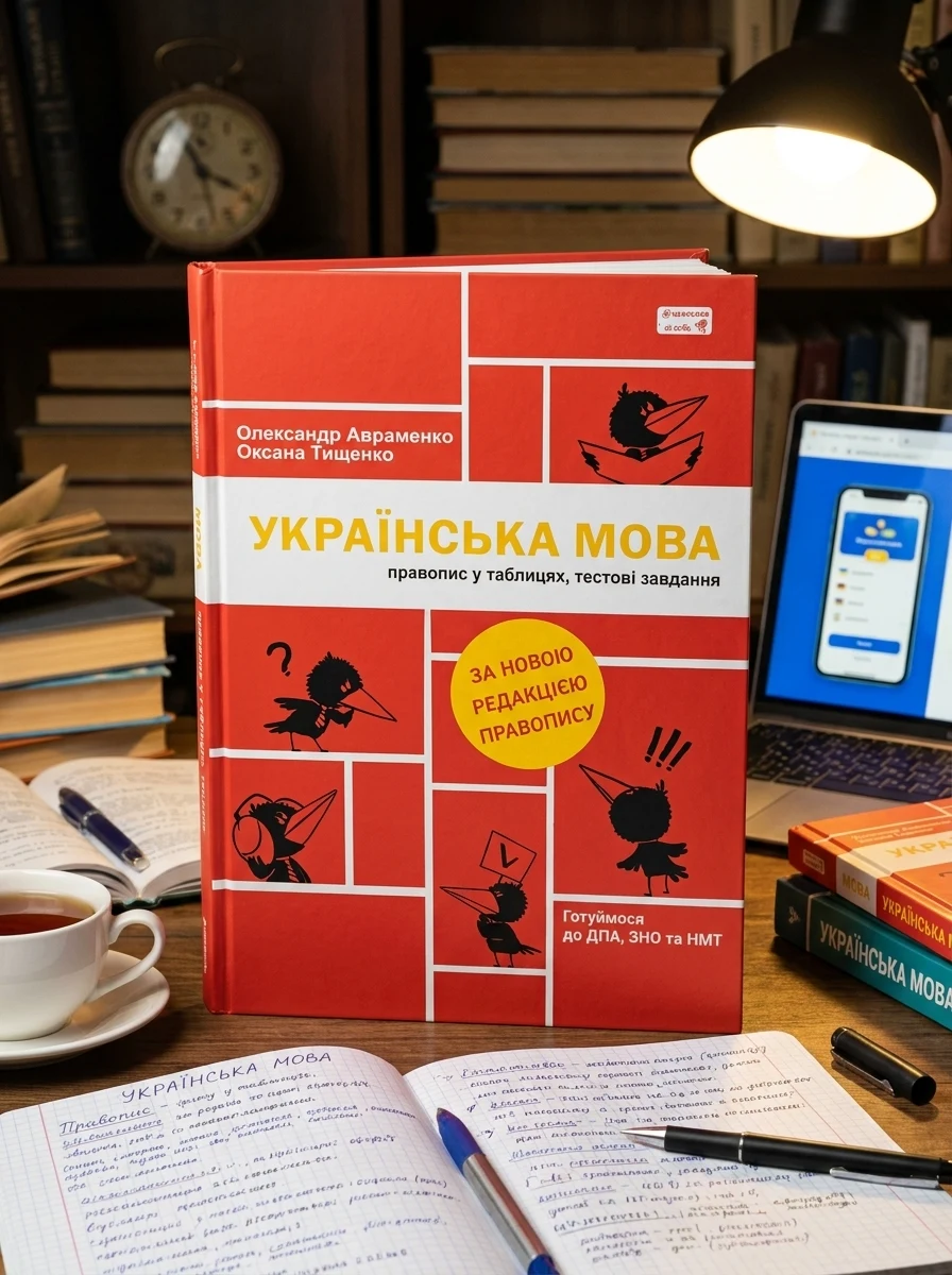 Українська мова. Правопис у таблицях, тестові завдання - нова редакція