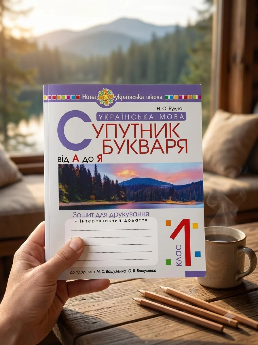 Українська мова. Супутник букваря. Від А до Я. Зошит для друкування. 1 клас — Наталя Будна, обкладинка