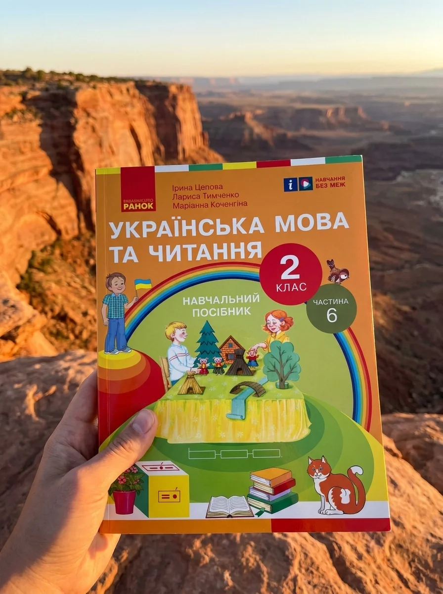 Українська мова та читання. 2 клас. Навчальний посібник у 6-ти частинах. Частина 6 — Лариса Тимченко, обкладинка