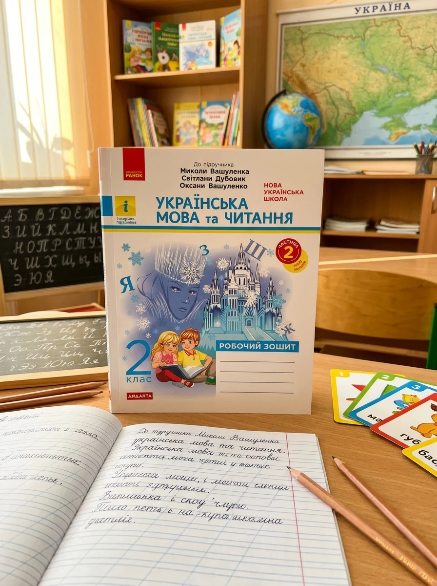 Українська мова та читання. 2 клас. Робочий зошит до підручника Вашуленка М. Частина 2 — Вивчення мов