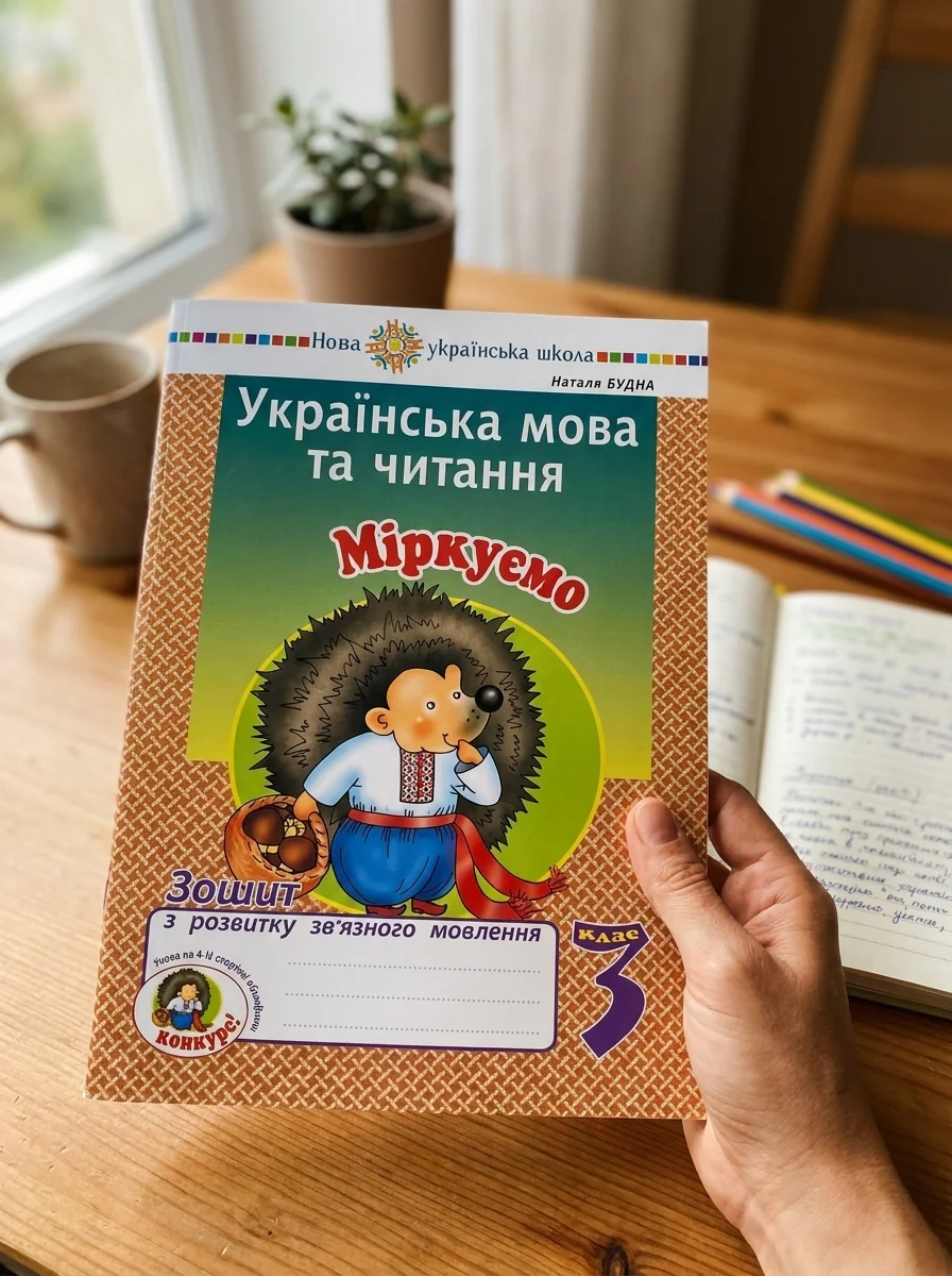 Українська мова та читання. 3 клас. Міркуємо. Зошит з розвитку зв’язного мовлення — Наталя Будна, обкладинка